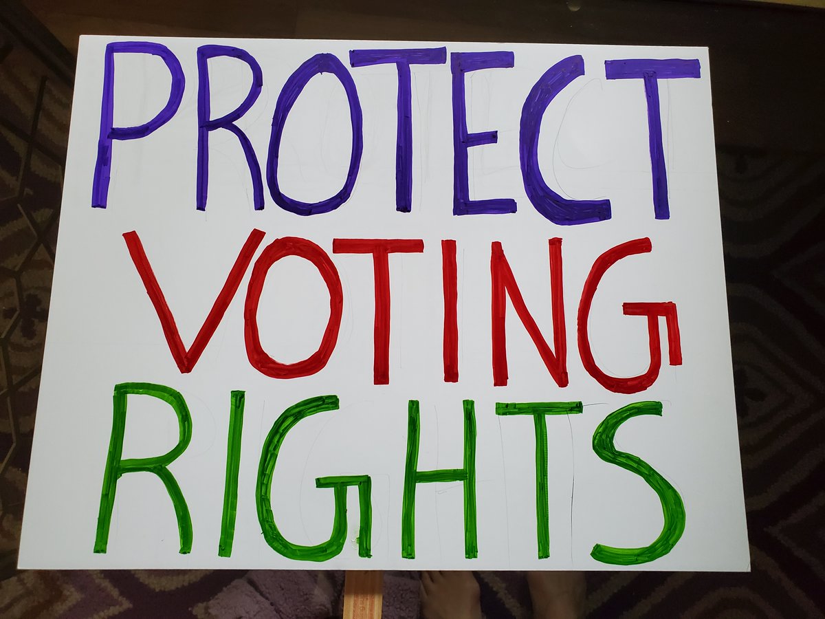 It's not too late to join our sign making party tomorrow night. Sign up at: bit.ly/3Tubv3W Bring your sign and march with us in honor of John Lewis' birthday, July 17.