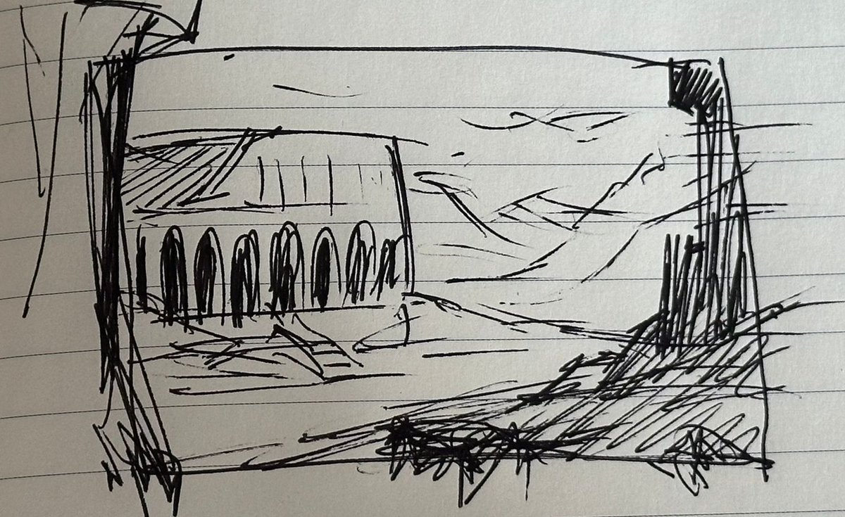 sandpenguin's tweet image. Currently recording a video showing my whole process, from idea, to sketch, to every pixel in the screen. Still very early days for the background itself but I think it will be a good one!