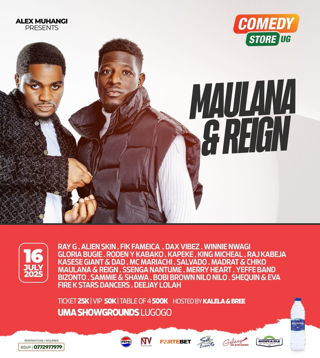 🙌🏽All leading Comedians on one stage, under one roof this Wednesday 16th July at UMA show Grounds....Who is your favorite? #ComedyStoreWednesdays 

Entrance: 25k, VIP: 50k, 

A table of 4: 500k 
Book you Table Now: 0772977979