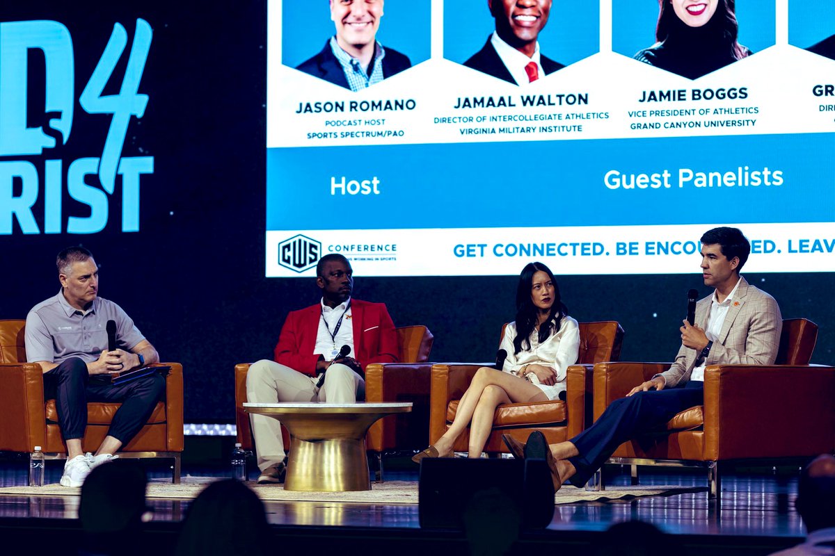 Connected, encouraged and equipped by God at the CWS Conference this past weekend with <a href="/ADs4ChristInfo/">ADs for Christ</a> &amp; <a href="/uncommonsg/">Uncommon Sports Group</a> . What a blessing to serve on a panel with a media trailblazer for Christ <a href="/JasonRomano/">Jason Romano</a> and talented ADs who love the Lord <a href="/jamjamwalton/">Jamaal Walton</a> <a href="/GrahamNeff/">Graham Neff</a> Proverbs 27:17
