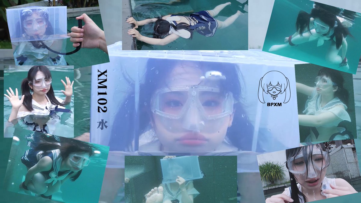 #XM102 ~Xiaomeng Pool Adventure~ is out! She challenges the contrasting scenes of "water above the surface" and "air below the surface," along with thrilling underwater restraint and forced breath-holding. How will Xiaomeng, who claims to be "not good with water," push past her