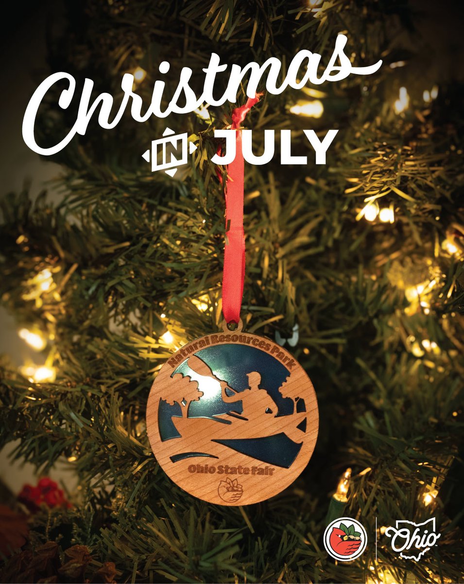 ohiodnr's tweet image. It's Christmas in July! 🎄 Don't forget to buy one of our limited edition Ohio State Fair ornaments at the gift store in the Natural Resources Park during the fair (July 23 - August 3)! It features a kayaker and is a great reminder of the good times had at the @OhioStateFair 🛶