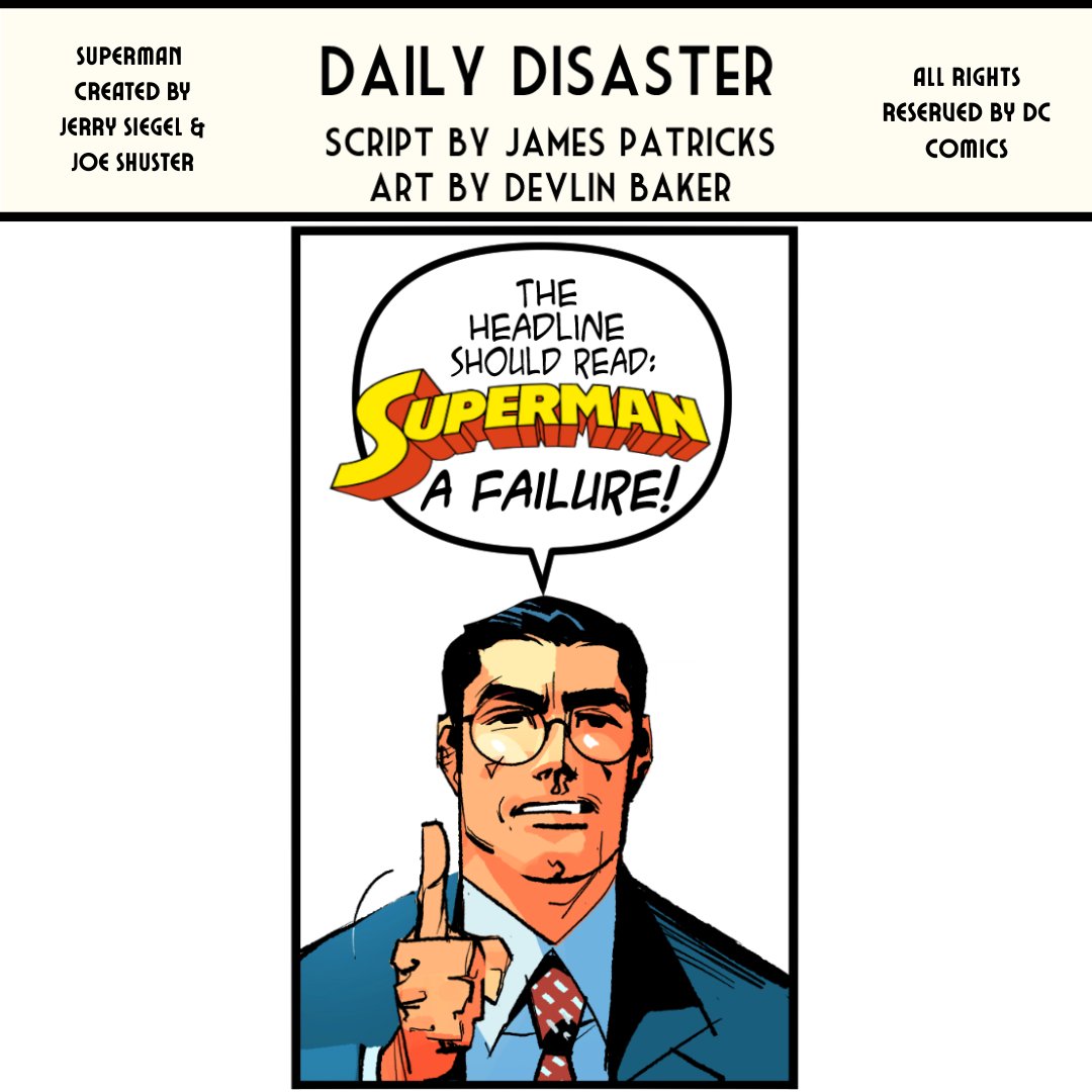 JPatricks__'s tweet image. Daily Disaster:
A Superman Fan Comic (1/4)
Written by me
Art by @fancygoblin_