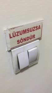 Lüzumsuzsa söndürelim.