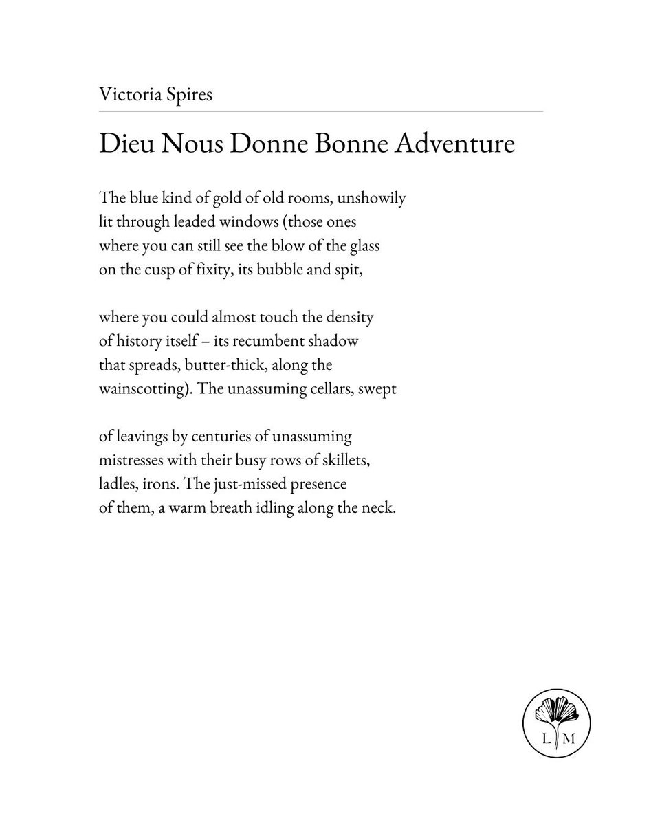 TheLondonMag's tweet image. 'Dieu Nous Donne Bonne Adventure', a poem by Victoria Spires from our June / July 2025 issue.
thelondonmagazine.org/subscription/