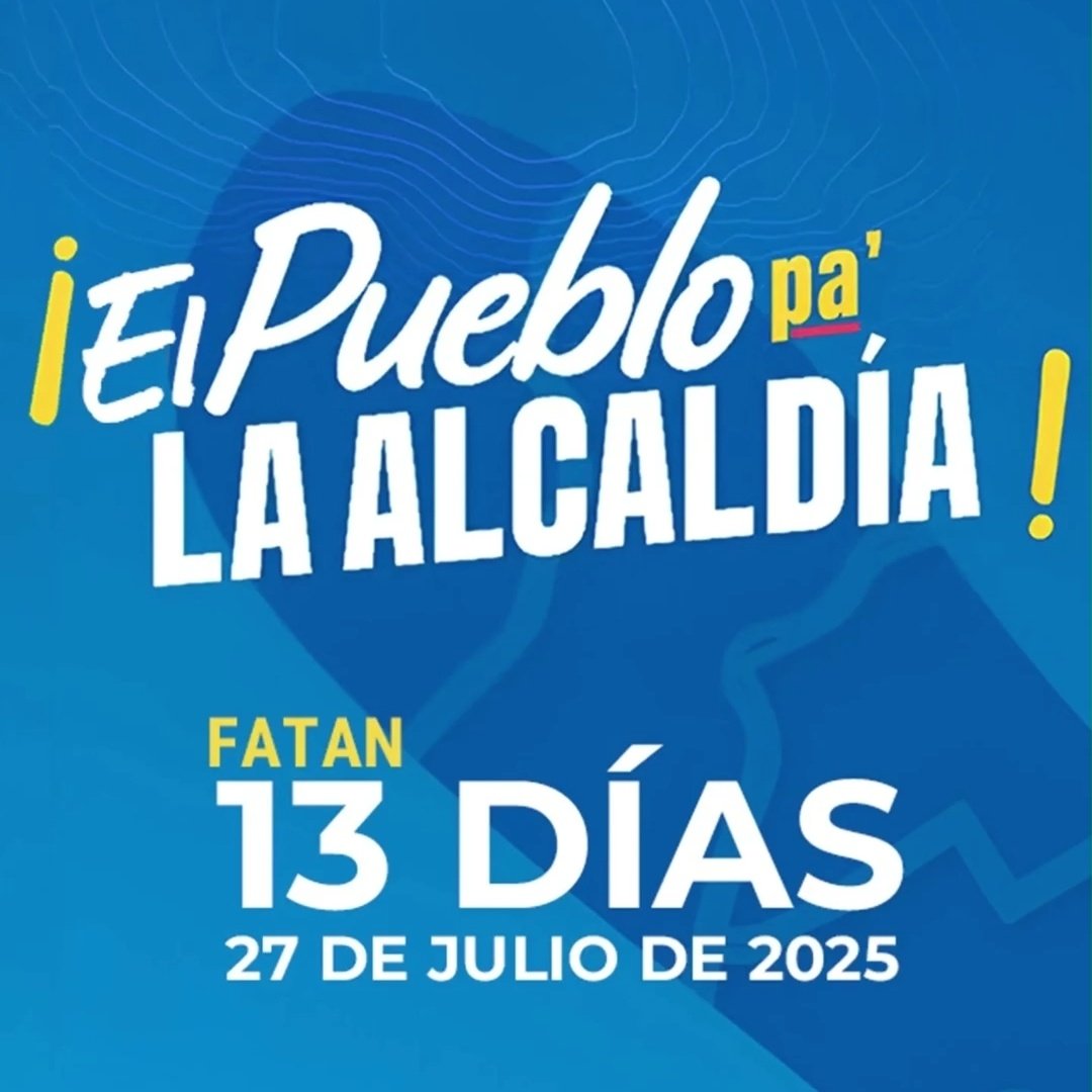 En 13 días vamos juntos a las elecciones municipales del #27Jul 🗳️, para seguir consolidando espacios de la mano con el pueblo!