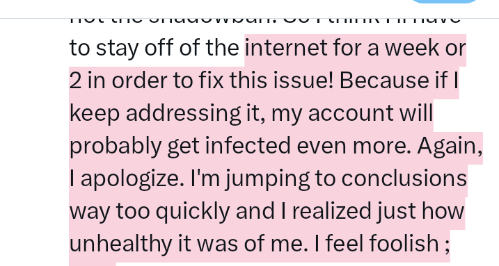 cakepop118's tweet photo. This was a waste of everyone's time and I'm so so so so soooo sorry! Please read this so no misinformation is spread. I'm keeping this acc and the screenshots will explain why! I'm taking a break off X for a week. Again, I'm sorry. Let's just forget dis ever happened ;'3 https://t.co/tuDaYc5tuA