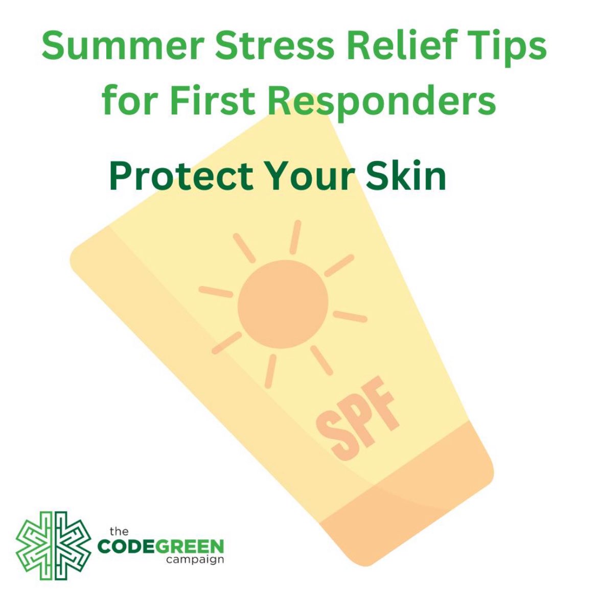 Sunburn adds unnecessary physical stress. Use high-SPF sunscreen and reapply often, especially if sweating.#MindfulMonday #codegreencampaign