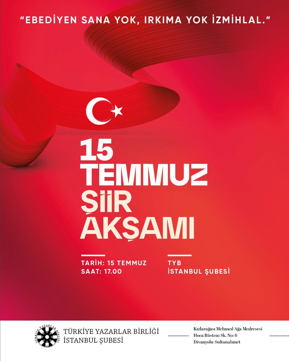 “Ebediyen sana yok, ırkıma yok izmihlal”