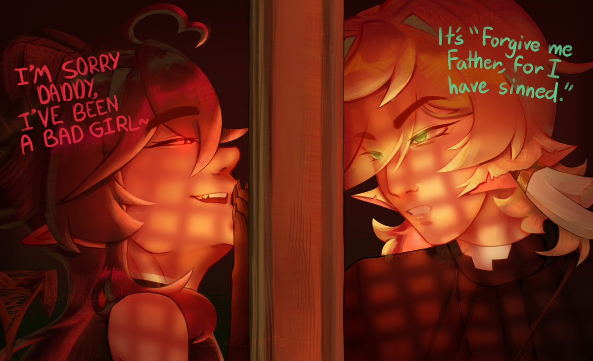 shxni_arts's tweet image. I miss @/CesarZebrah's DevilTao x PriestFei AU so much man 🥹
#yantao