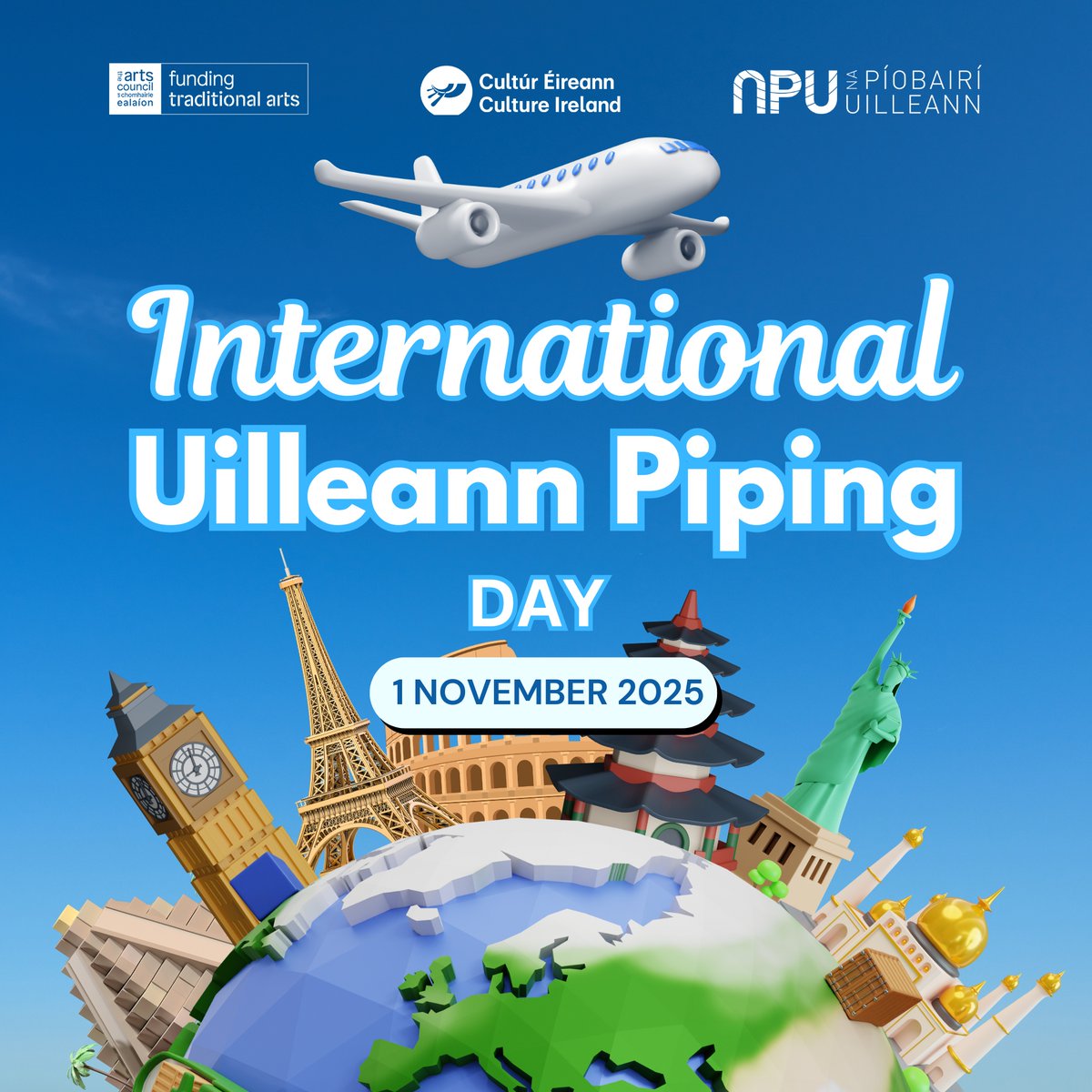 Na Píobairí Uilleann (@napiobairi) on Twitter photo A date for the diary: International Uilleann Piping Day will take on Saturday 1st November 2025!
Full details: loom.ly/3BI8fFs
If you're interested in getting involved, contact info@pipers.ie
#napiobairi #uilleann #sharingthesound <a href="/artscouncil_ie/">The Arts Council / An Chomhairle Ealaíon</a> A date for the diary: International Uilleann Piping Day will take on Saturday 1st November 2025!
Full details: loom.ly/3BI8fFs
If you're interested in getting involved, contact info@pipers.ie
#napiobairi #uilleann #sharingthesound <a href="/artscouncil_ie/">The Arts Council / An Chomhairle Ealaíon</a>