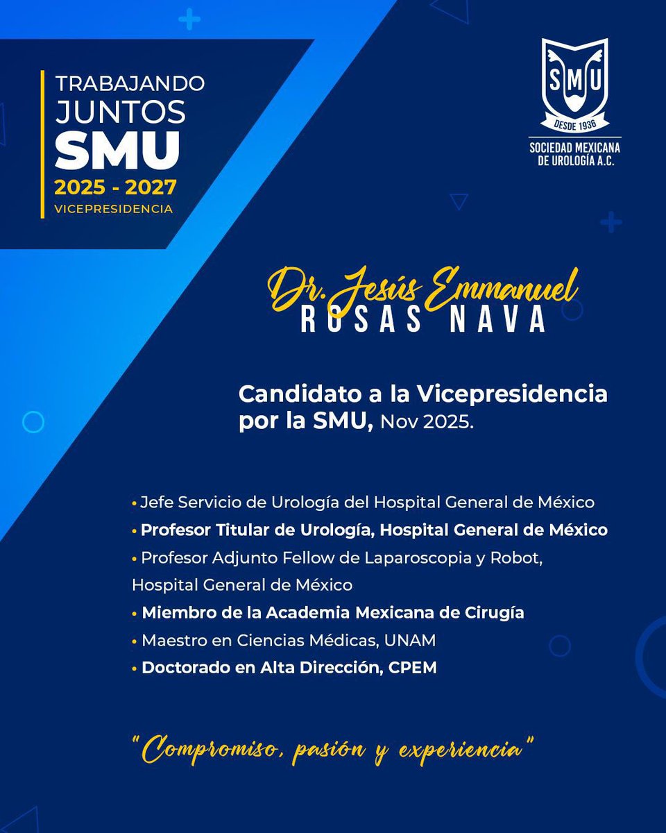 @SXochUro (@sxochiquetzal1) on Twitter photo Sin duda el <a href="/urosasnava/">Emmanuel Rosas Nava</a> representa el esfuerzo diario por la actualización médica continua, empatica, con un alcance de reconocimiento internacional e inclusivo.
Como uróloga joven, tiene todo mi apoyo, éxito en su campaña. Sin duda el <a href="/urosasnava/">Emmanuel Rosas Nava</a> representa el esfuerzo diario por la actualización médica continua, empatica, con un alcance de reconocimiento internacional e inclusivo.
Como uróloga joven, tiene todo mi apoyo, éxito en su campaña.