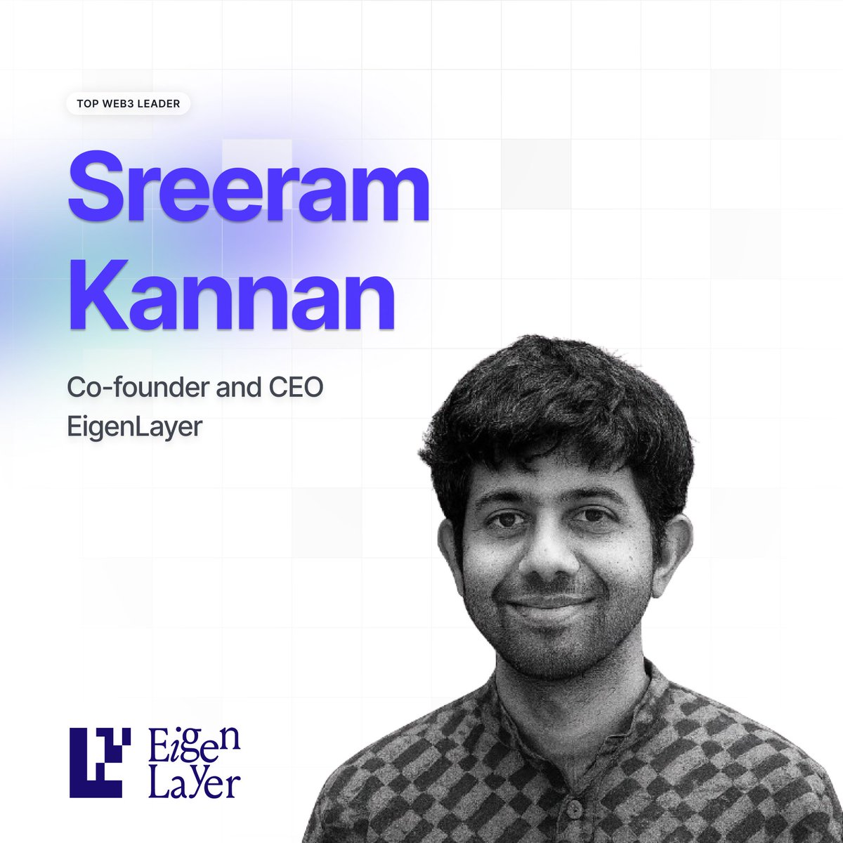 Sreeram Kannan is the founder of @eigenlayer, a groundbreaking restaking  protocol that extends @ethereum security to new services. A professor at  the University of Washington and an expert in distributed systems,  @sreeramkannan