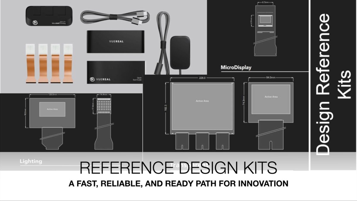 vue_real's tweet image. VueReal's Reference Design Kits empower OEMs, designers, & developers to accelerate #microLED product development and integration using our MicroSolid Printing technology.
Learn how our RDKs can help you cut down months of development into just days.
➡️ youtube.com/watch?v=eJYor6…