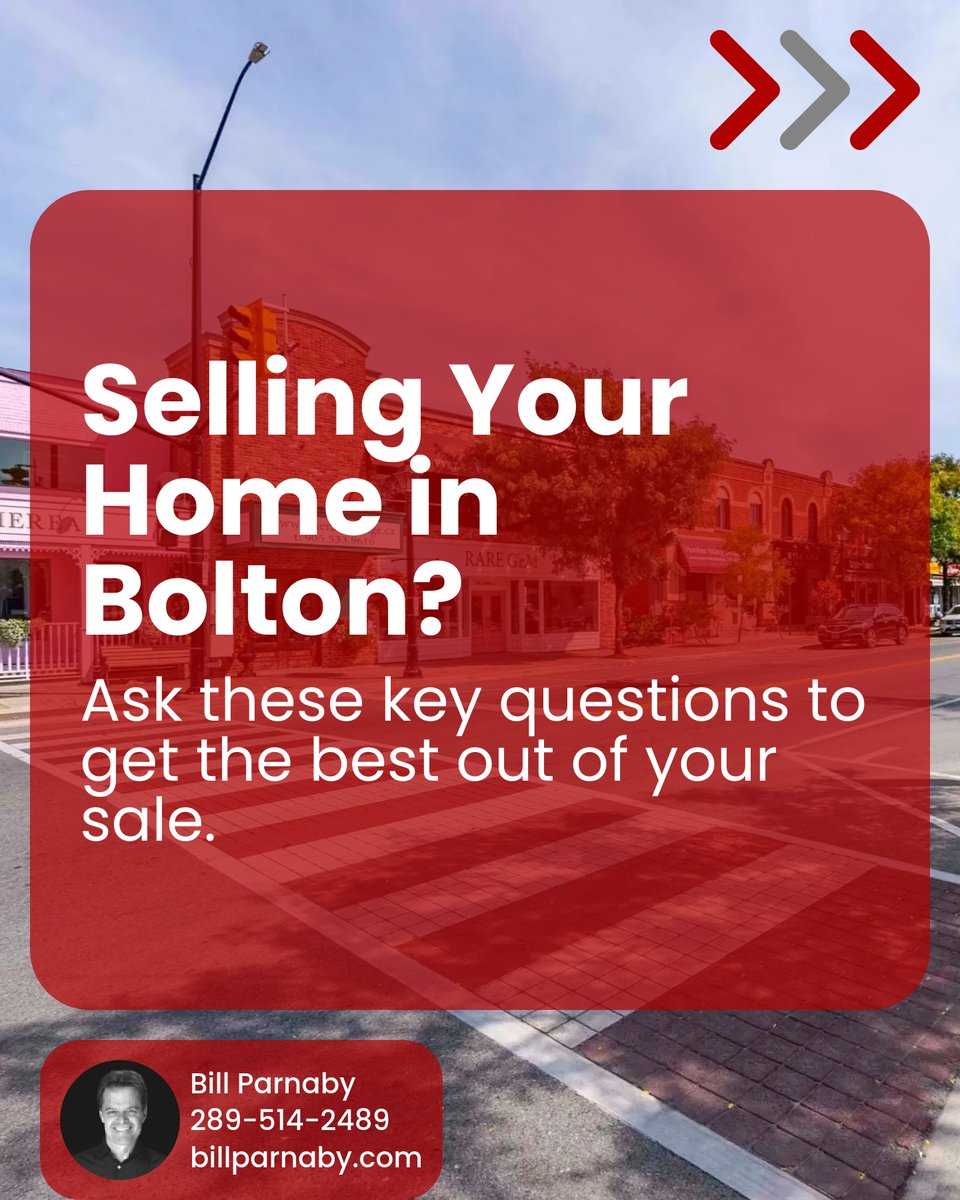 Thinking of selling in #Bolton? 🏘️ Ask your real estate agent these key questions: track record with similar properties, marketing strategy insights, and expertise in your neighbourhood. #RealEstateTips