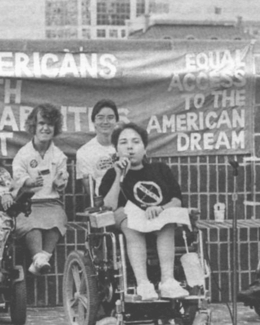CalEndow's tweet image. The struggle for Disability Rights were always hard fought, from the Capitol Crawl to protests for bus accessibility. We honor their contributions to our communities and say: Nothing about us, without us!