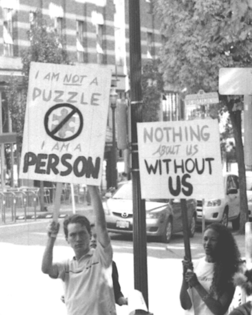 CalEndow's tweet image. The struggle for Disability Rights were always hard fought, from the Capitol Crawl to protests for bus accessibility. We honor their contributions to our communities and say: Nothing about us, without us!