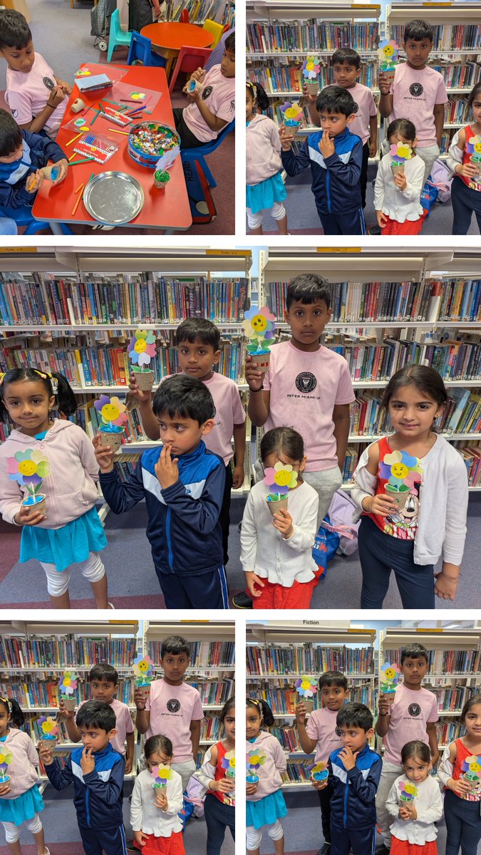 Roxeth library held a summery flower pot craft last week - hosted by Sandeep, it was a great success!