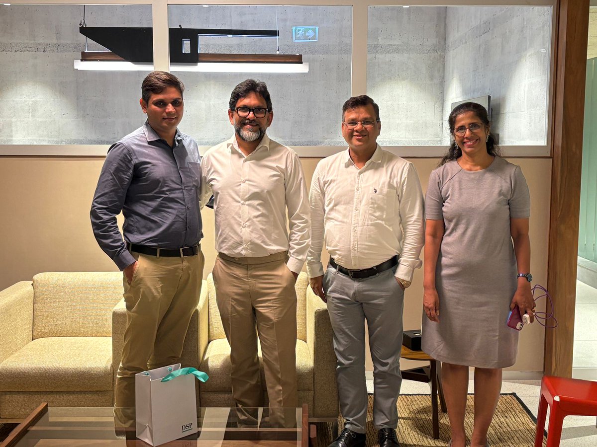 Thank you <a href="/KalpenParekh/">Kalpen Parekh</a>  for hosting us at your new Office. 

Great insights and ideas shared. 

Was Happy to meet <a href="/abhishec_s/">abhishek</a> and <a href="/ushinair/">ushanair</a> as an added bonus. 

The following quote by Leonardo da Vinci aptly describes the <a href="/dspmf/">DSP Mutual Fund</a> way

Simplicity is the ultimate sophistication.