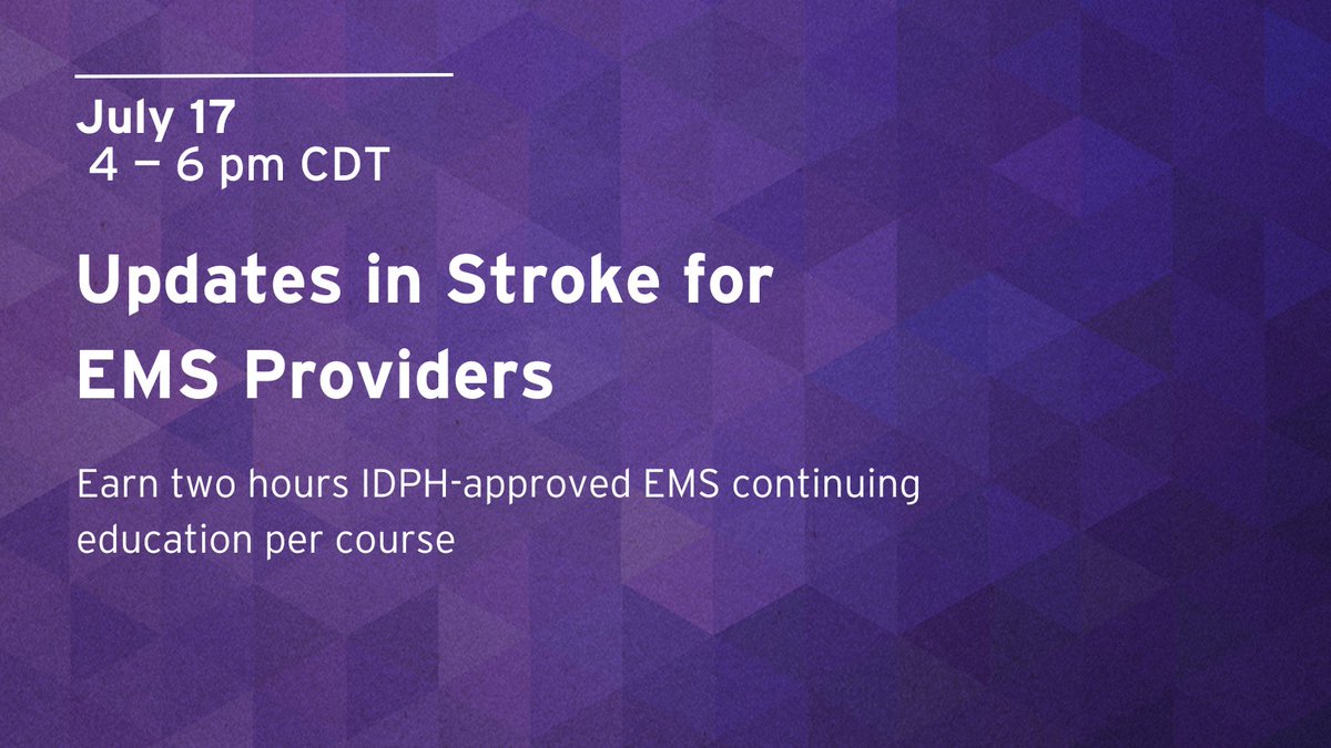 NMNeurology's tweet image. Registration is open for the “Updates in Stroke for EMS Providers” event on July 17. This complimentary event aims to help first responders learn how to identify #stroke and improve patients’ survival. Register now:
zoom.us/webinar/regist…