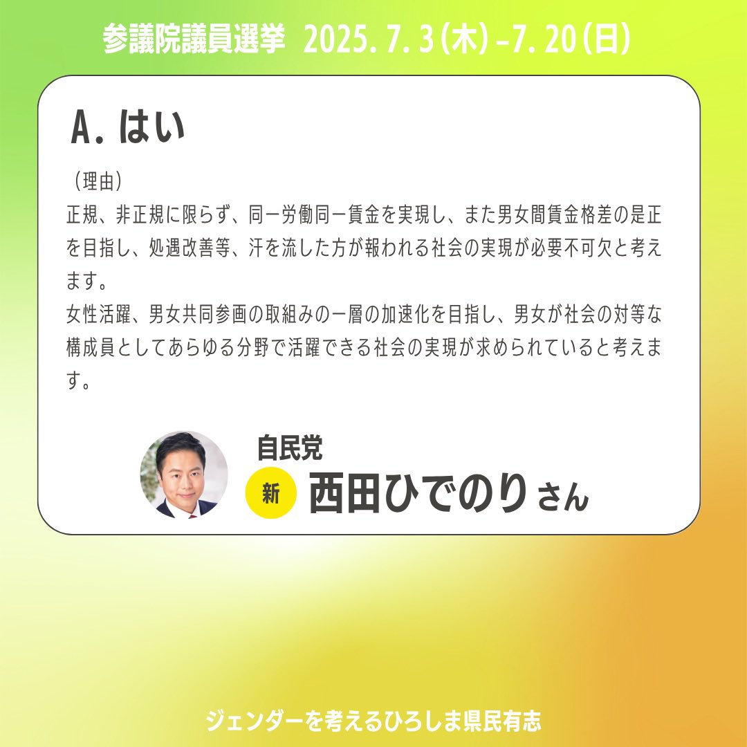 ジェンダーを考えるひろしま県民有志 tweet media