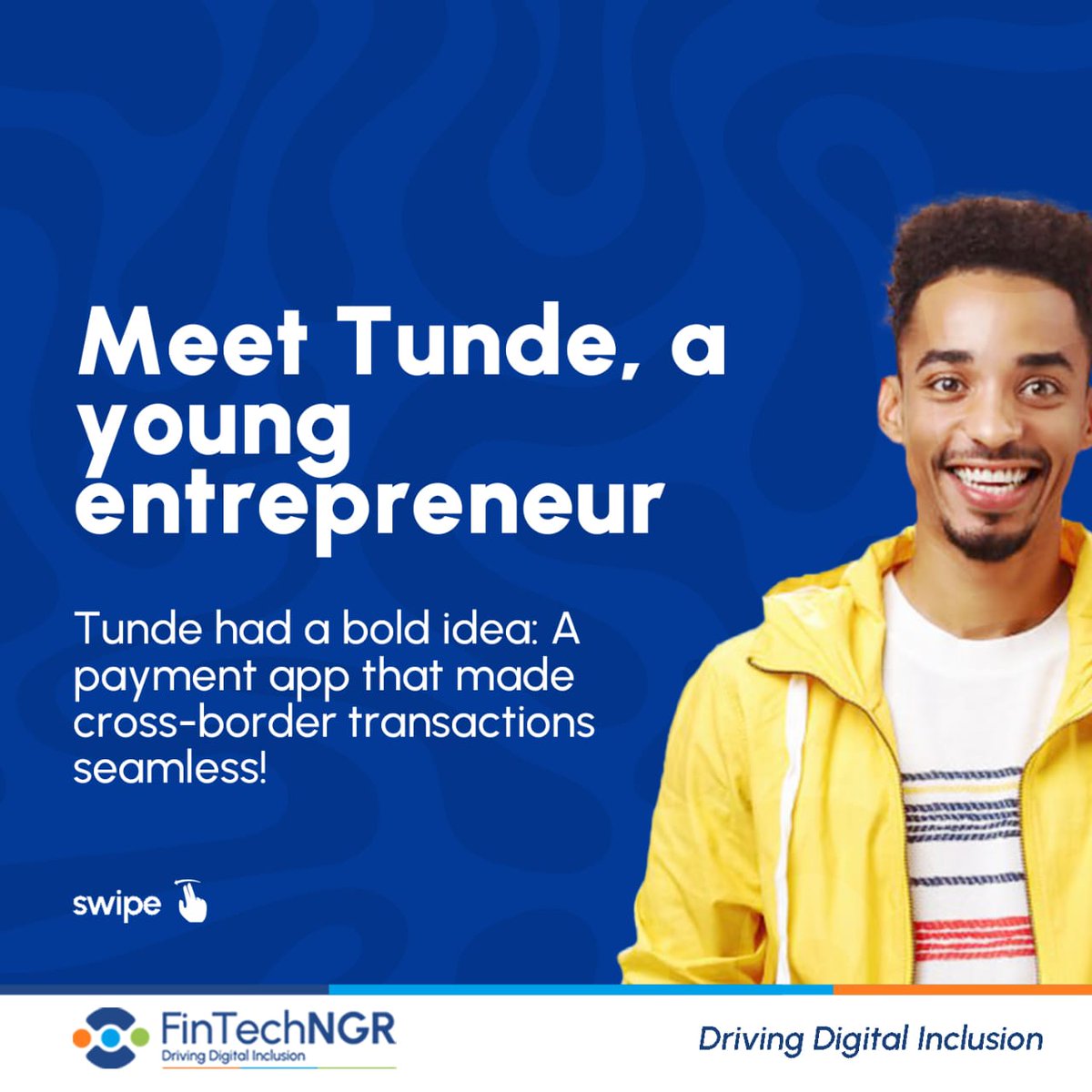 fintechngr's tweet image. Are you a startup founder like Tunde? or do you know any Tunde?

Join FintechNGR community today and take your startup to the next level.

Join here: fintechng.org
#fintechNGR #notforprofit #NGO #fintechnigeria