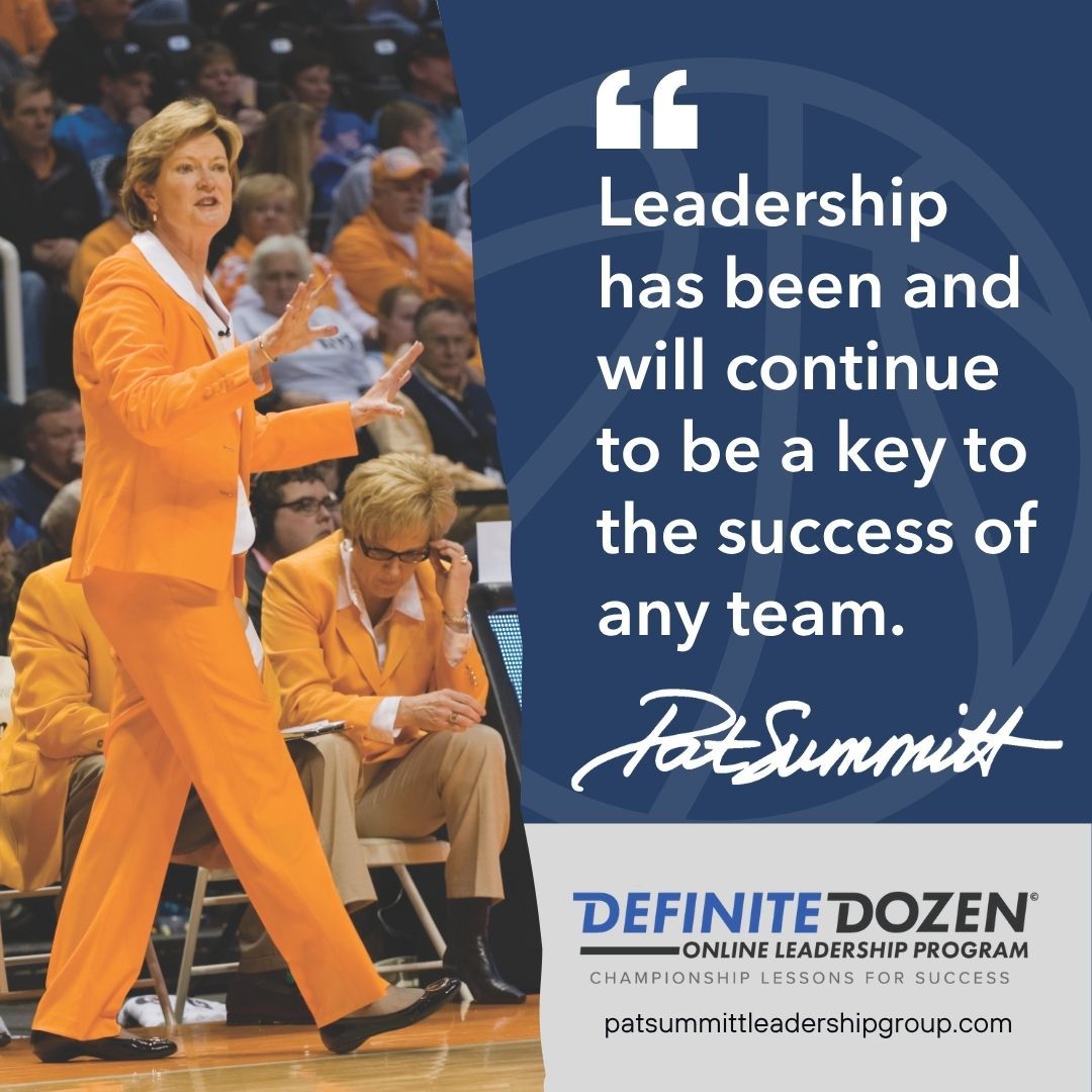 No matter the field, whether in sports, business, or life, great teams rise on the strength of great leaders.

Are you developing leaders who lead with clarity, courage, and purpose?
Because when leadership shows up, success follows. 

#PatSummitt #DefiniteDozen #PSLG