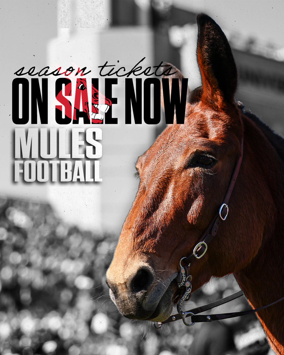 Season tickets for the 2025 <a href="/UCMFootballTeam/">Mules Football</a> regular season home schedule at Walton Stadium/Kennedy Field are on sale now‼️

📝 | bit.ly/4nSxC24

#teamUCM