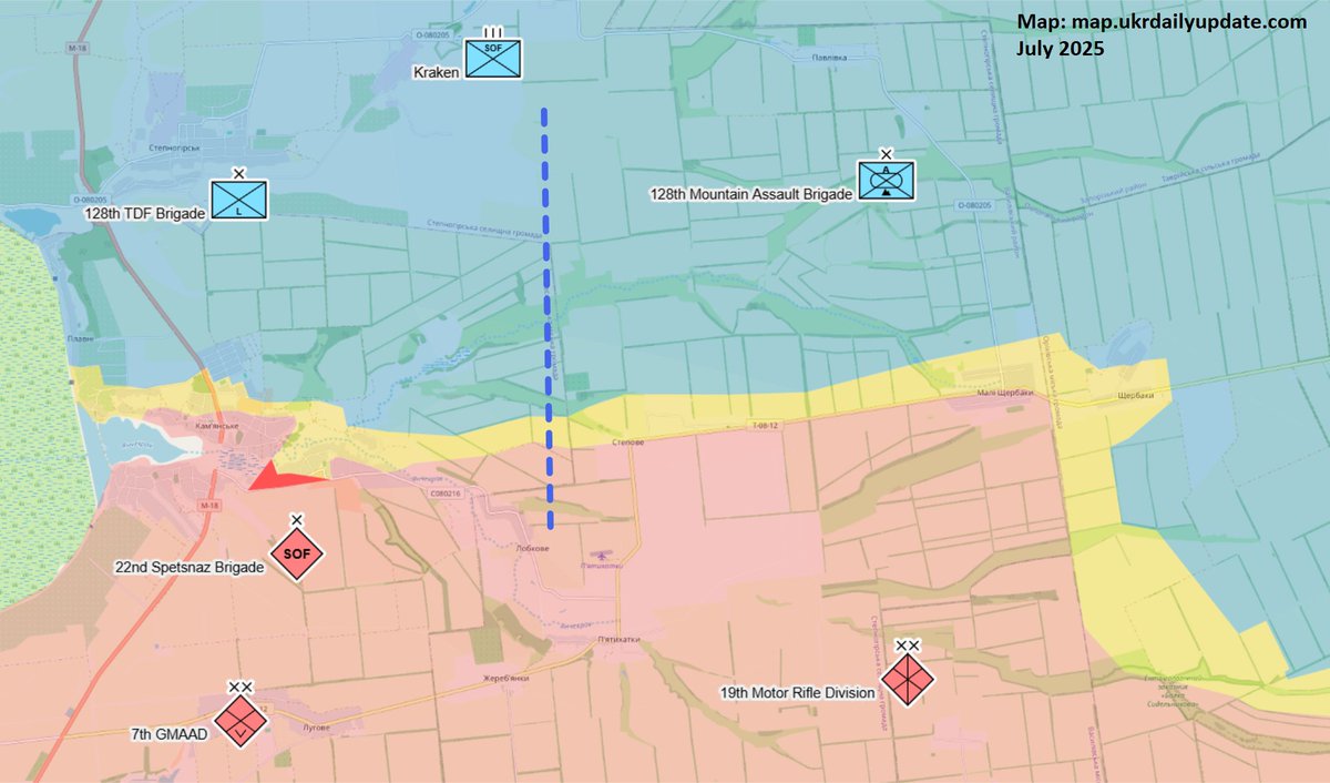 What Ukrainian units are defending Kam'yans'ke against the recent Russian push?

The overall sector belongs to the 128th Territorial Defence (TDF) Brigade, supported by various attachments.

The 128th Mountain Assault Brigade holds its eastern flank.

Yes, this can be confusing.