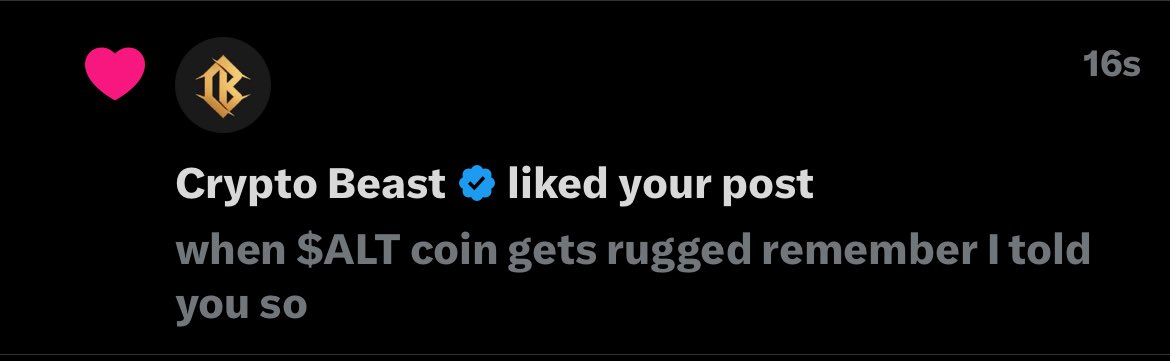 crypt0barf's tweet image. It was $RICH it was $ALPHA and now its $ALT and he even rubbed it in your face. And now logged off forever. Atleast under this name.