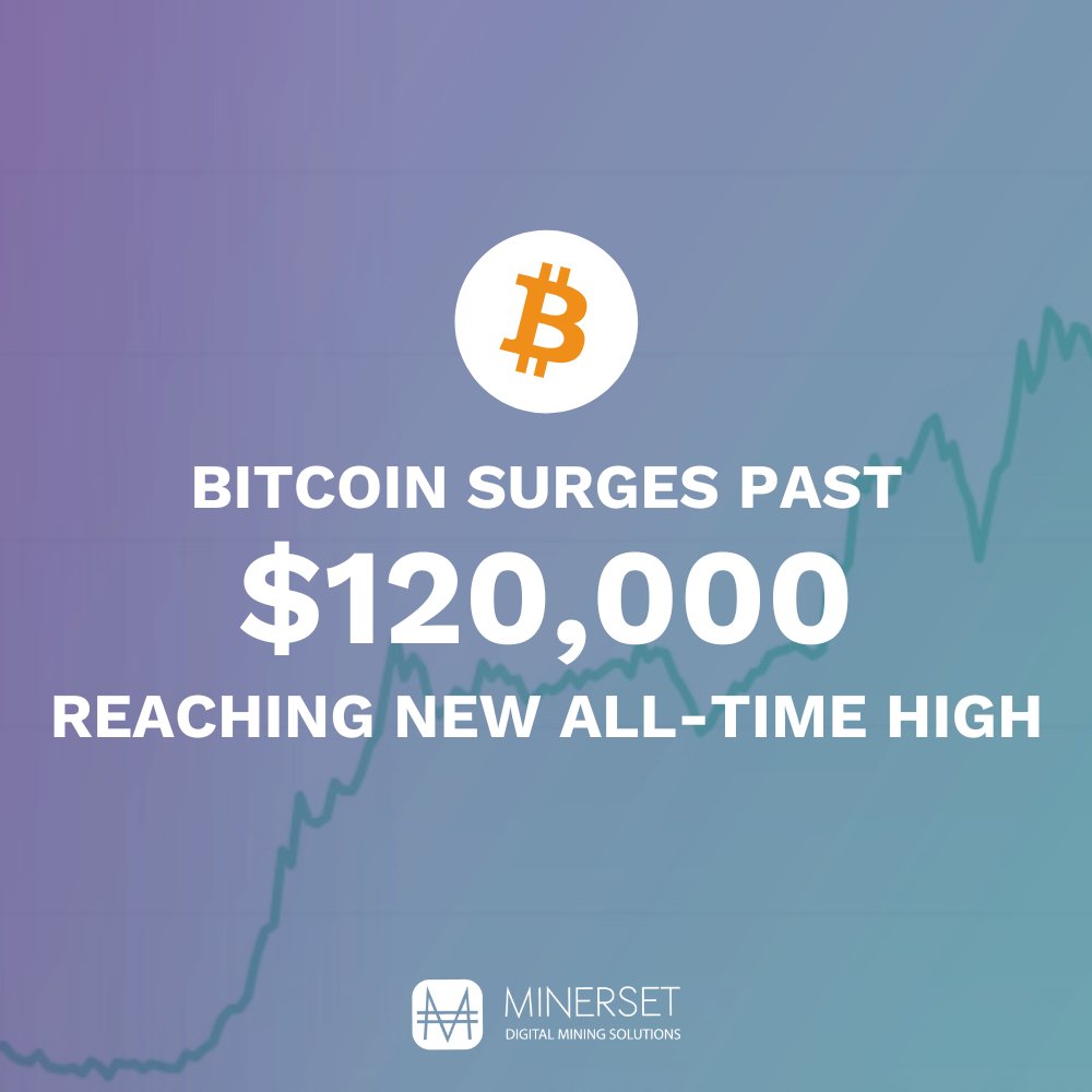 The charts are green. $BTC just broke $120K.
The doubters? Silent.
Minerset CEO Elías Fernández said it best:
 “BTC never lies.”
#Bitcoin #Minerset