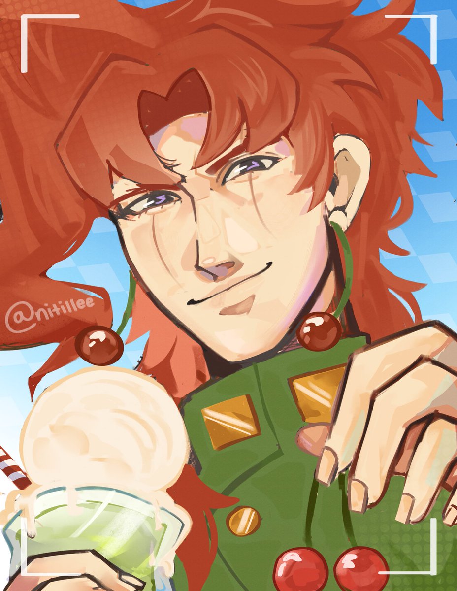 nitillee's tweet image. summer vacation!! i wanna try a melon soda float🙂‍↕️
#JJBA #jjbafanart