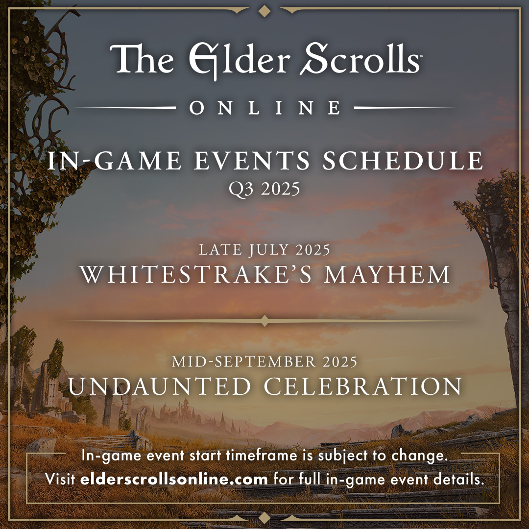 TESOnline's tweet image. We're gearing up for Q3 and looking forward to the events (and rewards) that lay ahead. ⚔️🛡️👀 What has you most excited?
