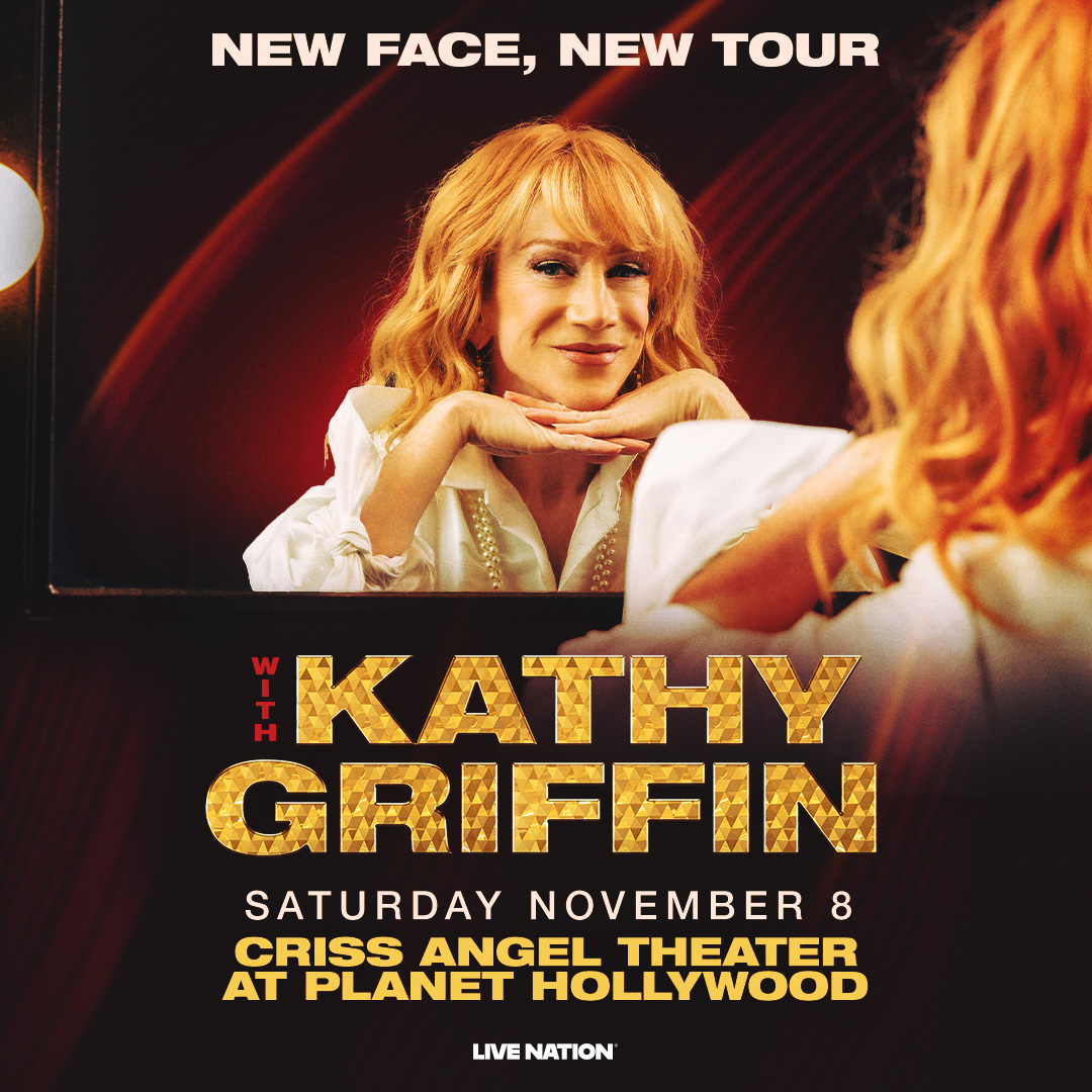 PHVegas's tweet image. Comedy icon @kathygriffin will perform at the Criss Angel Theater at Planet Hollywood Resort & Casino on Saturday, Nov. 8, 2025 at 8 p.m.
Tickets go on sale Friday, July 18 at 10 a.m. PT
➡️ ➡️ bit.ly/3YsPYMw