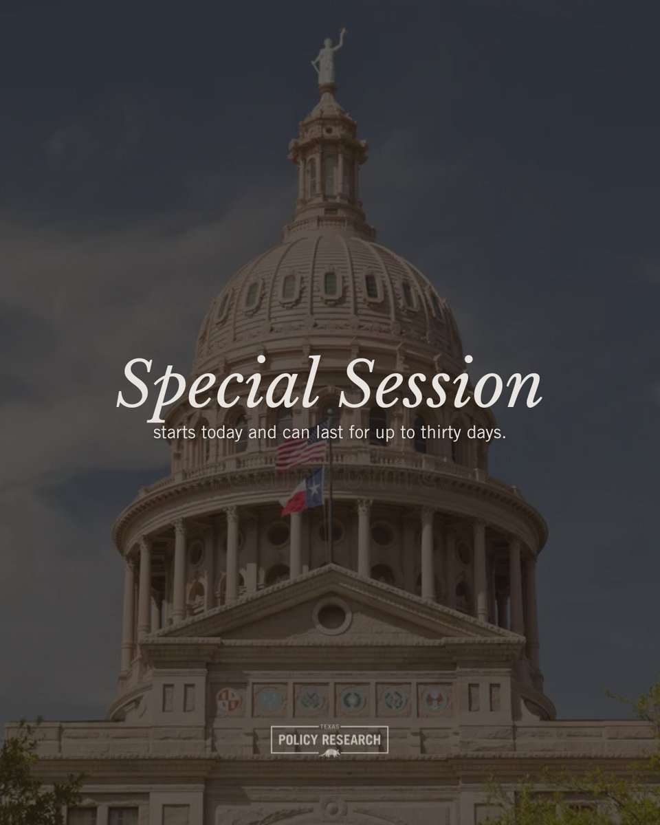 TXPolResearch's tweet image. Special session begins today and can last for up to thirty days.