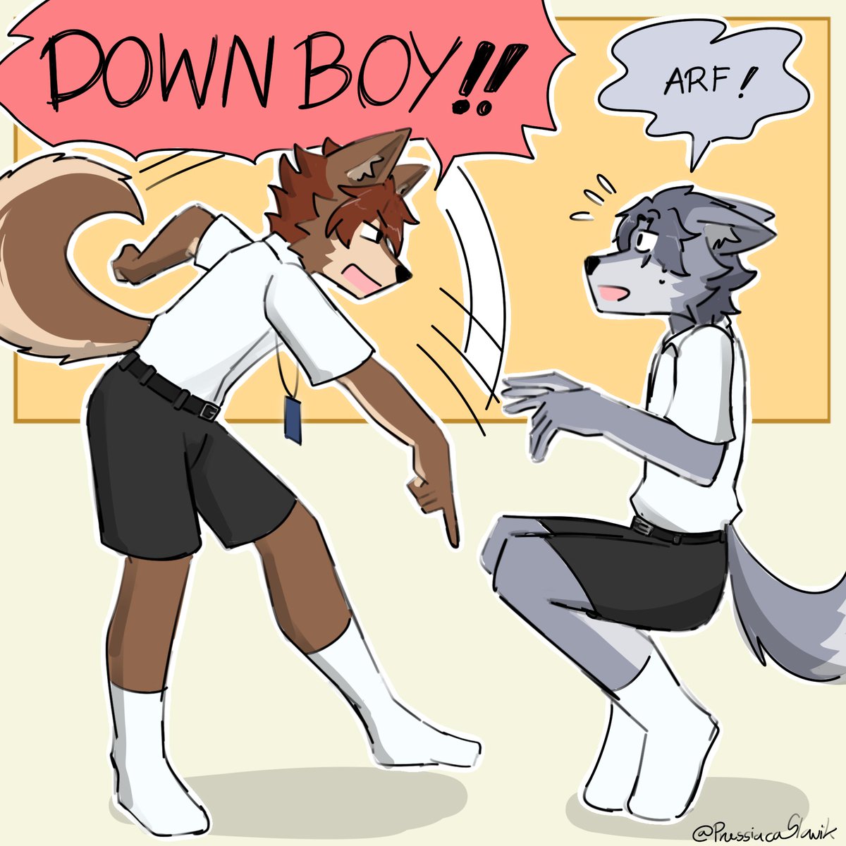 PrussiacaSlavik's tweet image. DOWN BOY!!
#furryarts