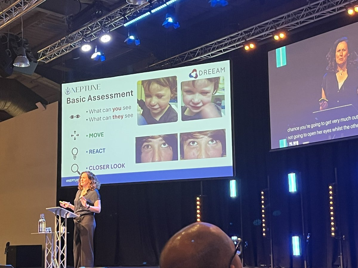 HeadSmartFellow's tweet image. Last talk before workshops.
The wonderful Dr Siobhan Wren educating us on eye trauma.
The first 60mins is crucial
Basic assessment:
What can you see?
What can they see?
Topical anaesthetic and fluorescein is helpful!
#neptune25