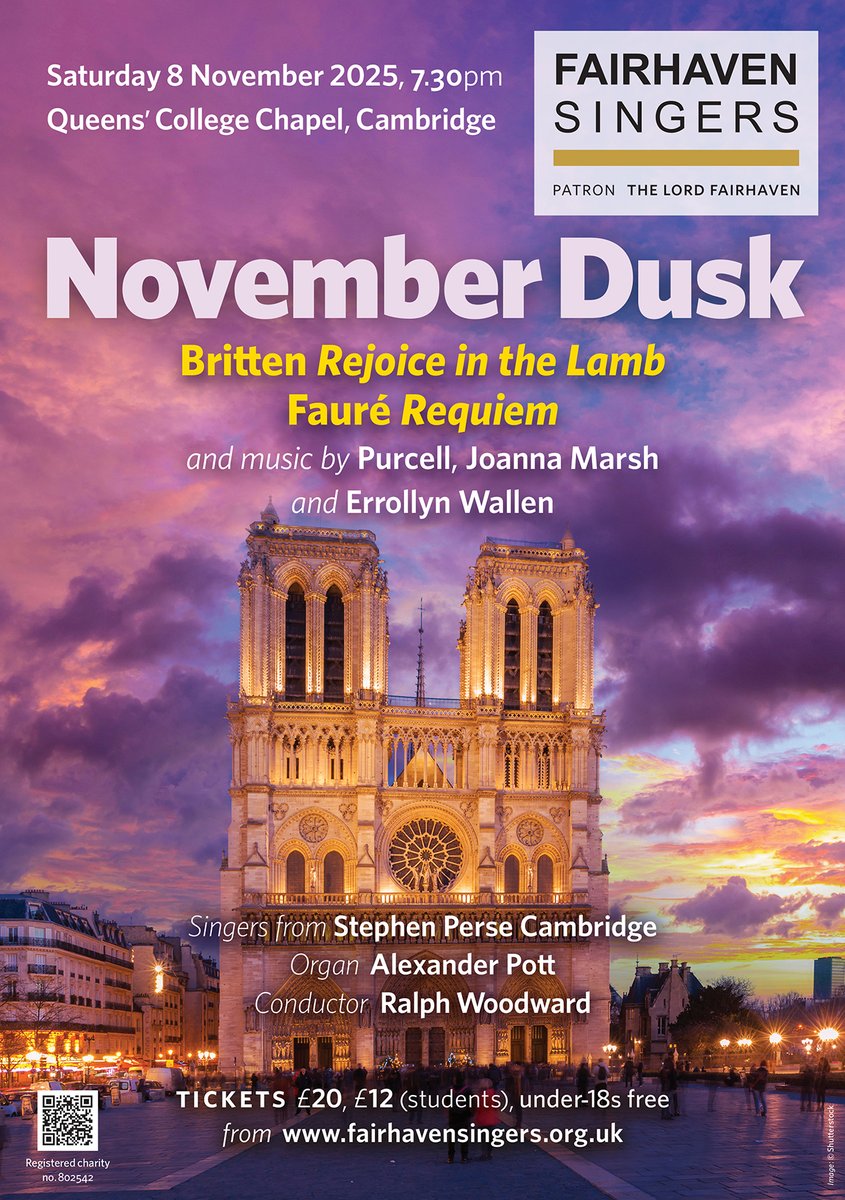 Our summer concert was a blast (you should have been there) but tomorrow our attention turns to the autumn and a really sexy programme of thought-provoking music. The poster's not bad either! 
fairhavensingers.org.uk/buy/tickets/