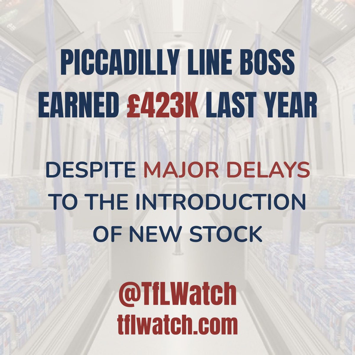 TfLWatch's tweet image. 💰😱Last year, despite clear failure, Sadiq’s boss of the Piccadilly line took home £423,000.
Nice job if you can get it!