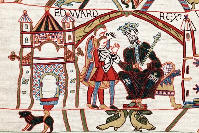 TheHistoryPress's tweet image. In honour of the Bayeux Tapestry returning to England after 900 years, discover the politics surrounding the #Tapestry and the story it tells here🧵👑: (@HistoryExtra) buff.ly/MtZ1pNy #BayeuxTapestry #BritishMuseum @BritishMuseum