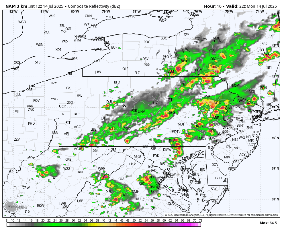 Flood watches are up over the vast majority of our region today, and this activity is all ahead of a cold front moving slowly W-E today through late evening. These are slow-moving heavy rain producers, and could be multiple occurrences over the same areas.
𝗪𝗵𝗮𝘁 𝗱𝗼𝗲𝘀 𝗮
