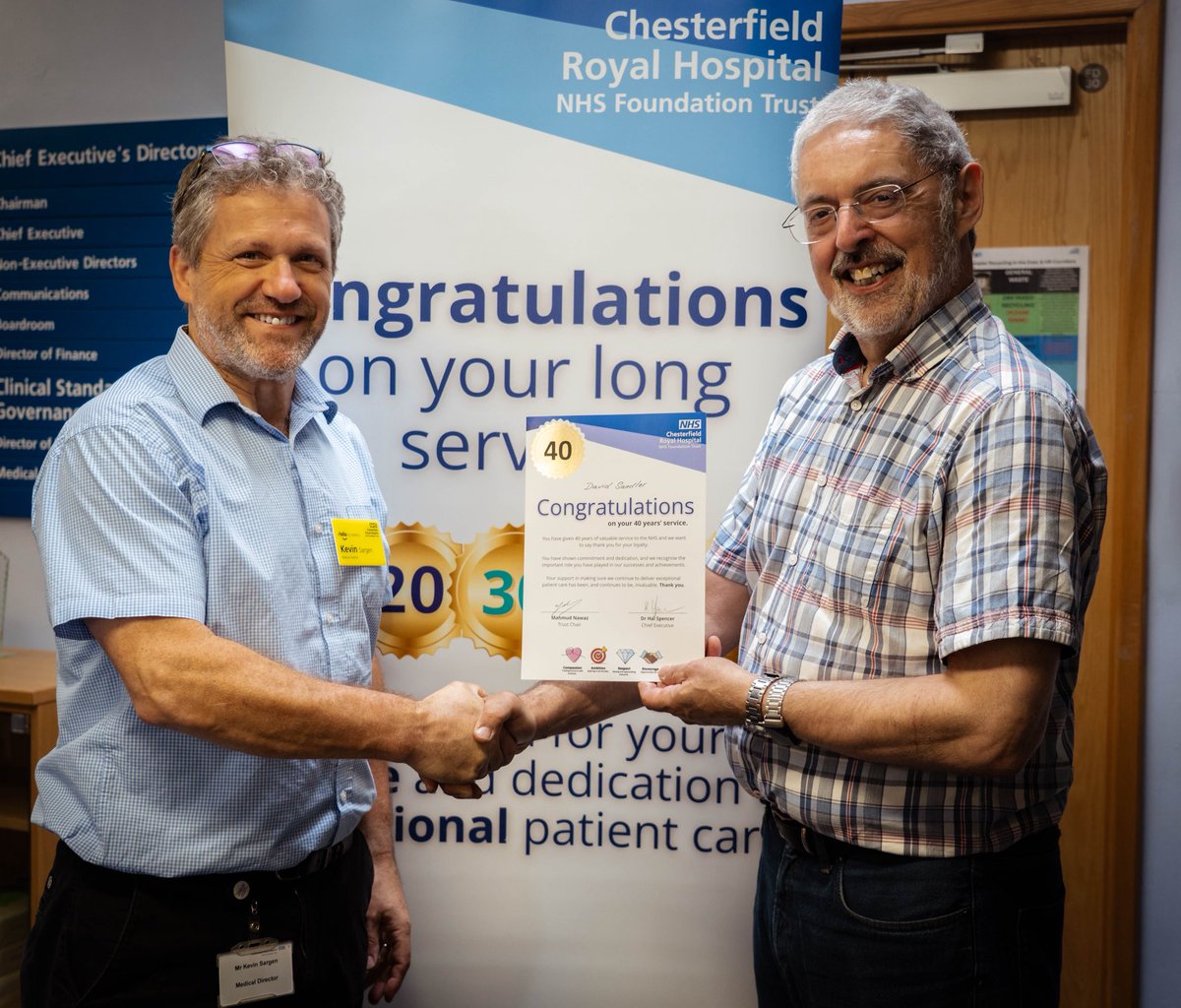 DAS (@heartdoc999) on Twitter photo Honoured to have managed to squeeze 45y of service to the #NHS before retirement from Chesterfield <a href="/royalhospital/">Chesterfield Royal Hospital NHS FT</a> last week
And what a pleasure it has been, thank you! Honoured to have managed to squeeze 45y of service to the #NHS before retirement from Chesterfield <a href="/royalhospital/">Chesterfield Royal Hospital NHS FT</a> last week
And what a pleasure it has been, thank you!