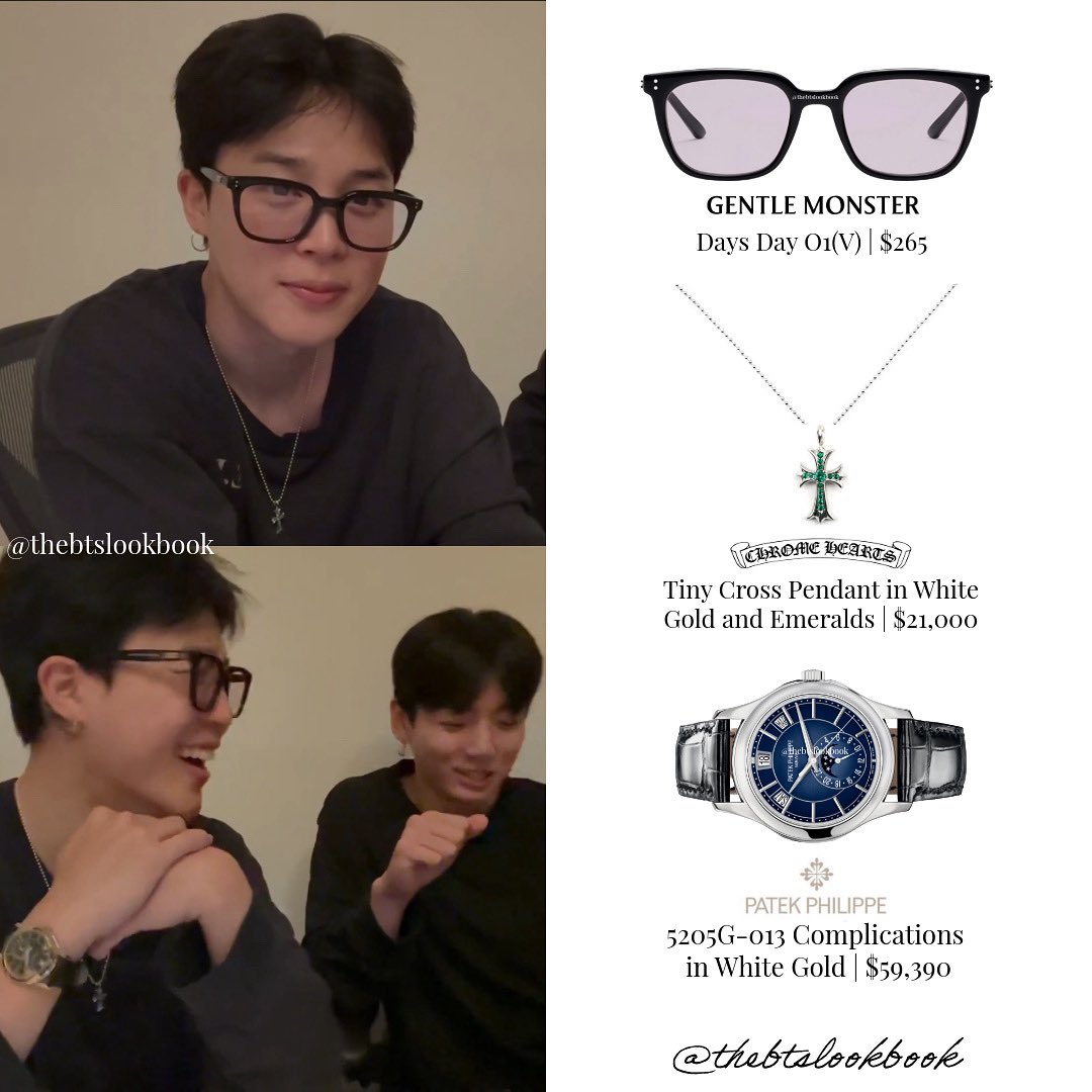 Jimin wearing @_GentleMonster_ “Days Day 01(V)”, Chrome Hearts