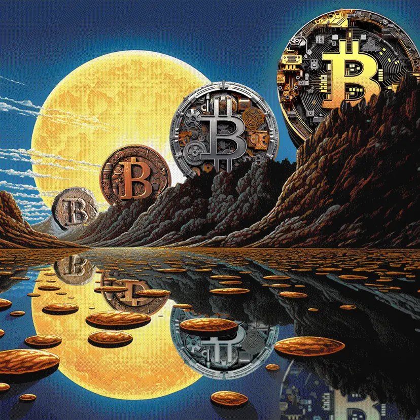 Continuing on this week's theme of BTC ATH.

"In my view here,  BTC grows from ancient coins to modern money, and then to blockchain future singularity, then to the number one scarcest asset on earth." - <a href="/pixelord/">PIXELORD</a> 

Crypto Moment No.005 - <a href="/pixelord/">PIXELORD</a> 

#BTC #bitcoin #milestone