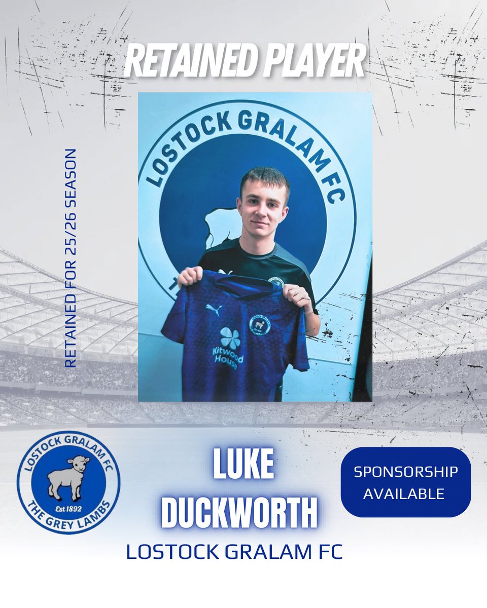 📣RETAINED PLAYER📣

Luke Duckworth continues at #thegreylambs for the 25/26 season

A tricky forward who took his goal well on Saturday will be hoping to impress in our next fixture 

Luke is available to sponsor, please contact us for information 

🐑🐑🐑