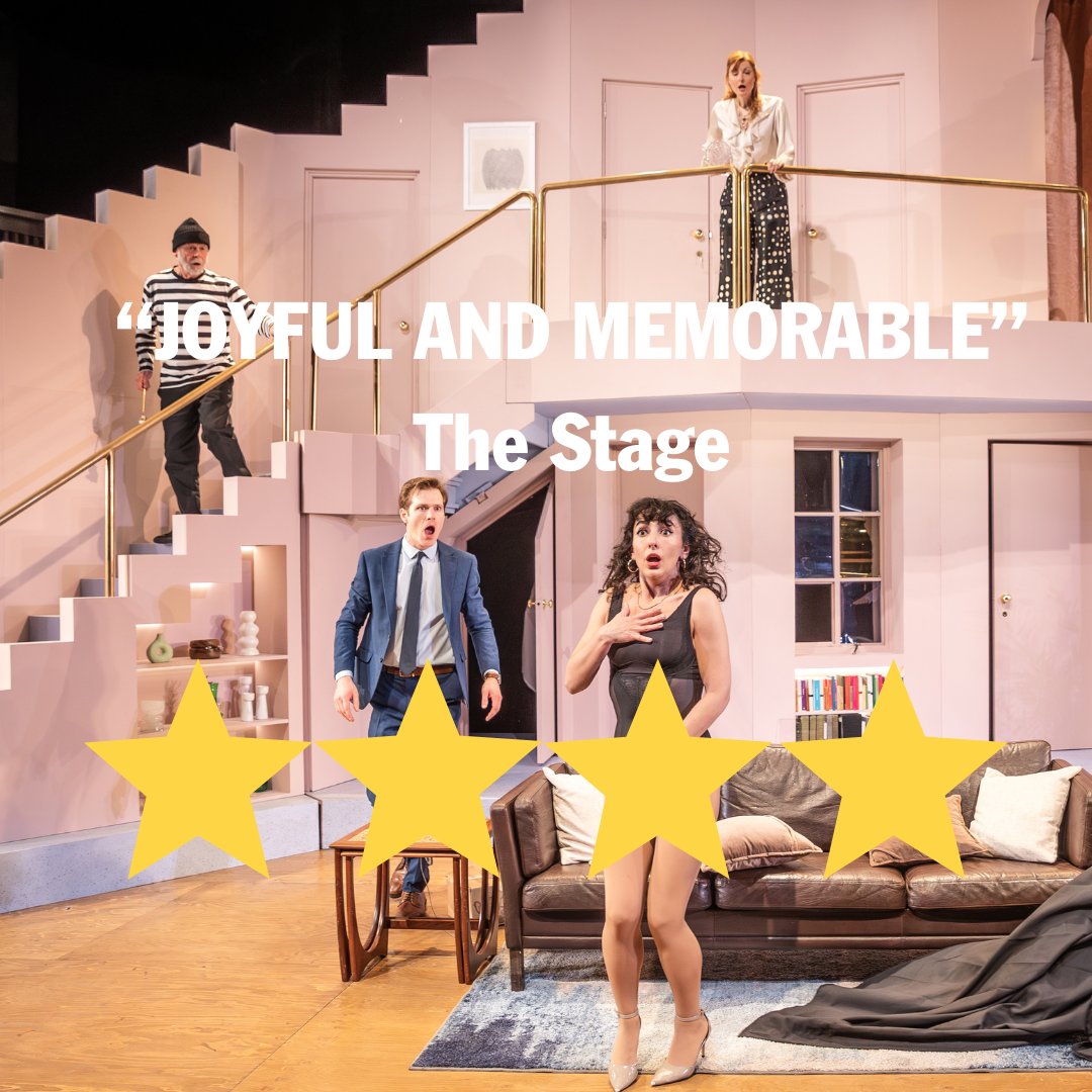 ⭐️⭐️⭐️⭐️ from <a href="/TheStage/">The Stage</a>!

 Noises Off is “joyful and memorable” – and on now at Theatre by the Lake!

Catch it before 26 July 🎭
🎟️ Book: bit.ly/TBTLNOff
🔗 Read the review: bit.ly/NOStageReview
#NoisesOff #TBTLake #4Stars #KeswickTheatre