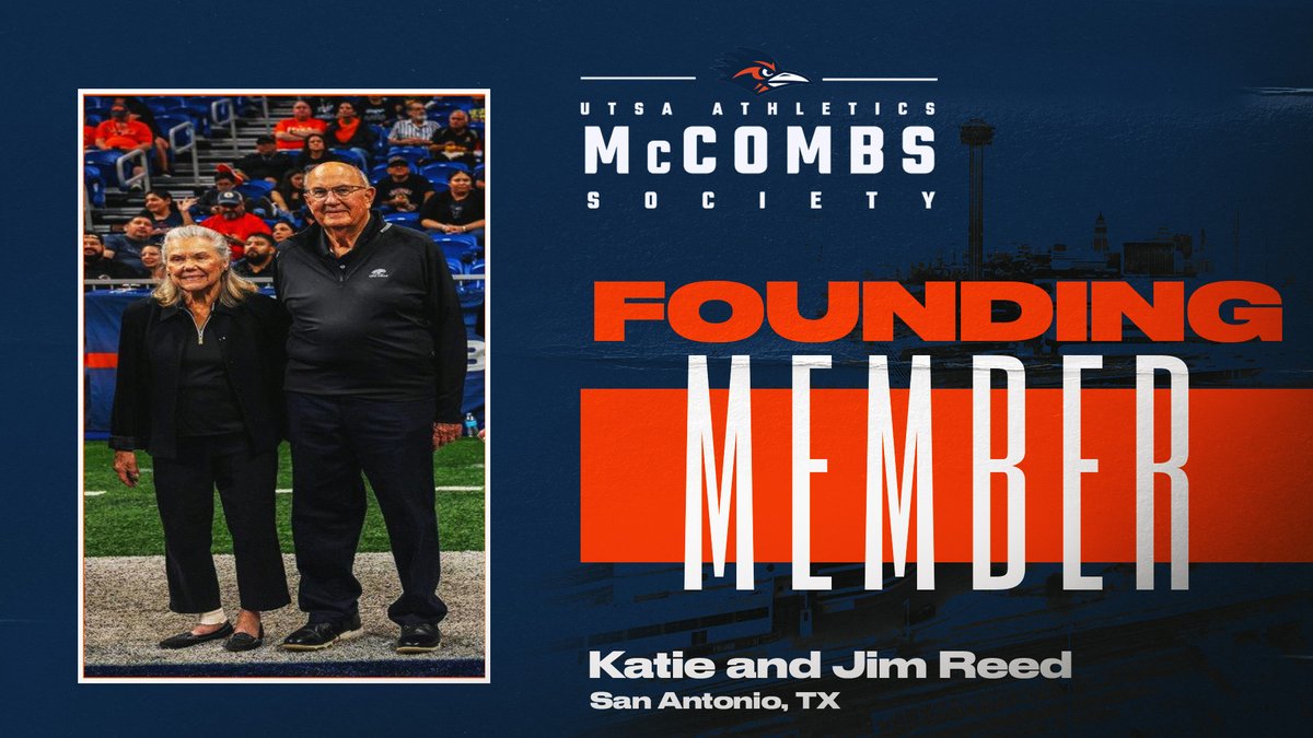 UTSARAF's tweet image. Today we proudly honor Katie & Jim Reed!💙🧡
Their well-rounded commitments to athletics include RAF scholarships, facilities, Sport Excellence Funds and an estate gift.
Thank you for making a lasting impact!
McCombs Society📝:bit.ly/4fZ064Z
#BirdsUp 🤙