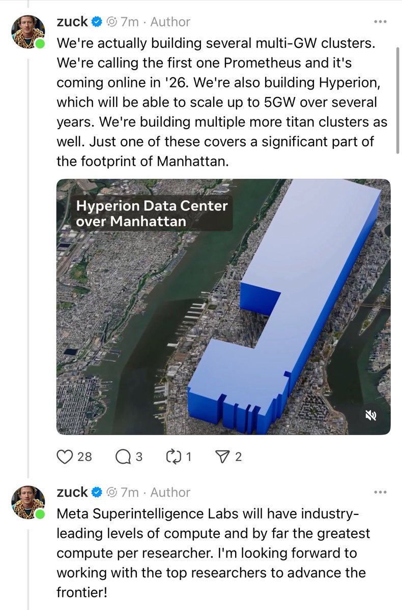 qcapital2020's tweet image. BREAKING: $META is doing a leverage buyout of Manhattan to build servers instead of Central Park