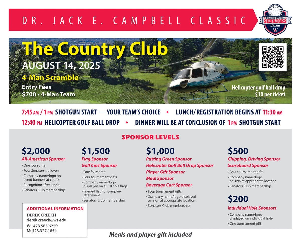 WaltersStSports's tweet image. A month away from the Dr. Jack E. Campbell Classic! If you’ve yet to sign up, visit wsccathletics.com/information/go….