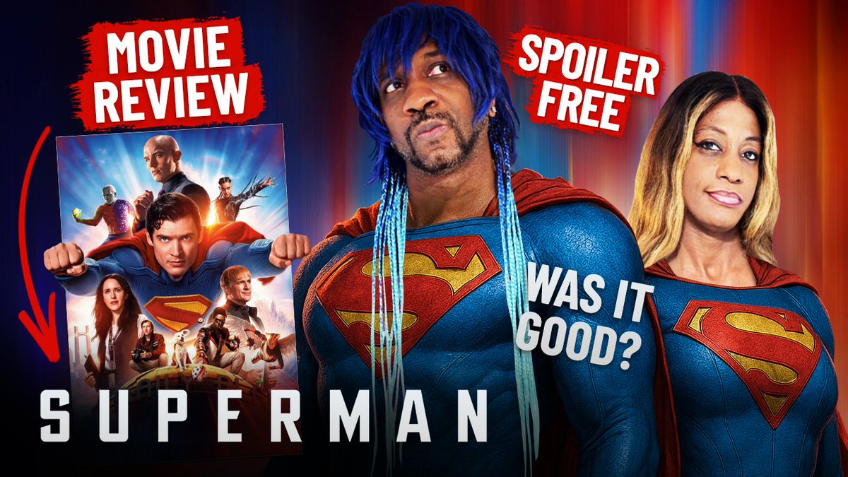 attackoftheTK's tweet photo. Was this SuperMan Movie Good? #Superman  #SupermanMovie  #Superman2025  #DCU  #dcuniverse  #jamesgunn #MovieReview  #reviews #MovieChallenge  #YouTuber  #YouTubers  #YouTube  #SupermanFlop #Movies2025  #super 

Check it out: https://t.co/ehWu8kkmZH
LIKE | SHARE | SUBSCRIBE | https://t.co/iAA3J8t2aD